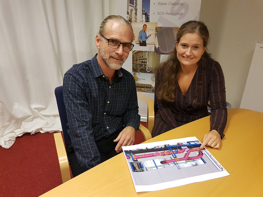 MILJÖFÖRETAG. – Vi skapar teknik i världsklass som påtagligt minskar utsläppen i samhället, säger Helena Roos och Jonas Bergman på Radscan i Västerås.